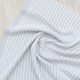 The Living Textiles - Knit Stripe Blanket Blue and White - Twostreetsover