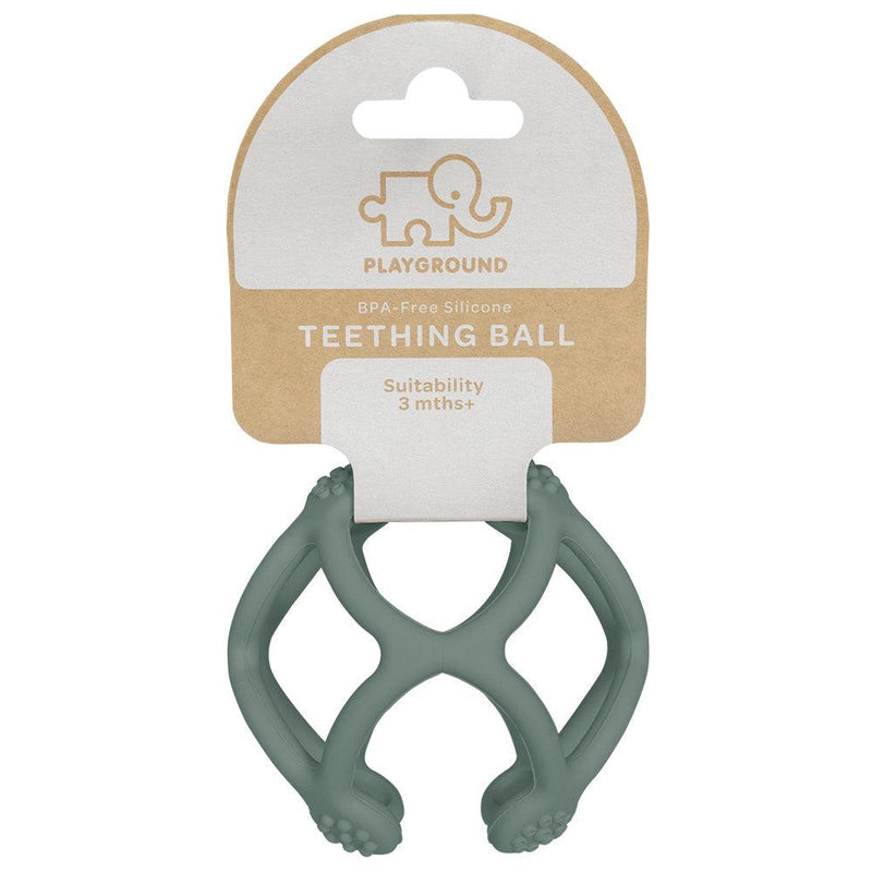 The Living Textiles - Silicone Teething Ball Sage - Twostreetsover
